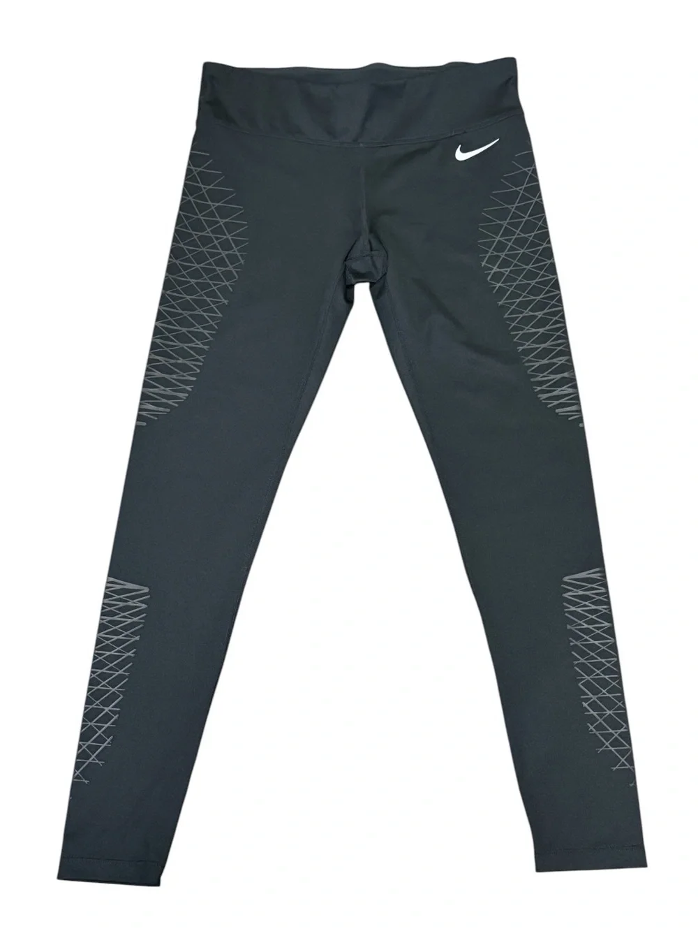 Nike Women’s Large Dri-FIT Black Reflective Running Leggings